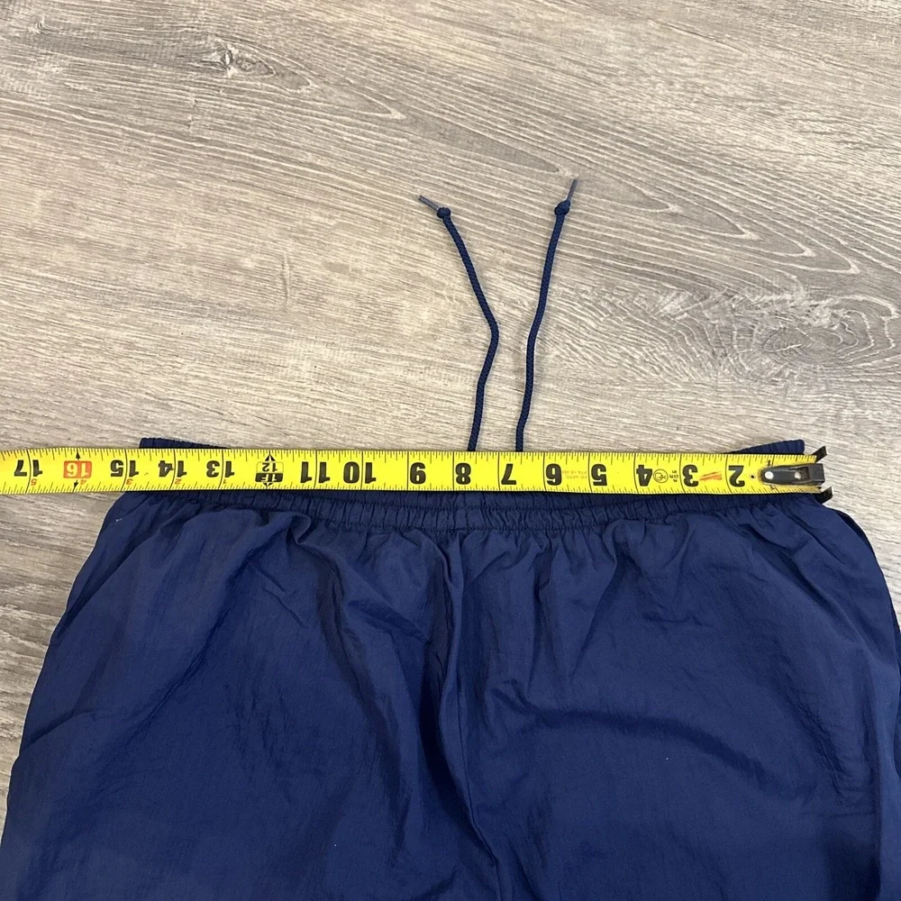 Vintage Nike Jogger Pants Mens Medium Navy Blue  Track Y2K Lined Ankle Zip